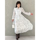 花柄プリーツティアードワンピース | MERCURYDUO | 詳細画像43