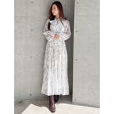 花柄プリーツティアードワンピース | MERCURYDUO | 詳細画像9