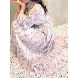 ベビーピンク | 花柄プリーツティアードワンピース | MERCURYDUO