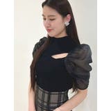 2WAY異素材パフスリーブカットアウトニット | MERCURYDUO | 詳細画像20