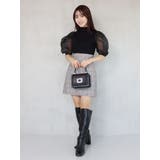 2WAY異素材パフスリーブカットアウトニット | MERCURYDUO | 詳細画像3