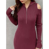 ピンク | ZIPマーメイドニットワンピース | MERCURYDUO