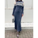 チャコールグレー | チュールドッキングフレアマーメイドワンピース | MERCURYDUO