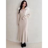 2WAYショルダーリボンマーメイドニットワンピース | MERCURYDUO | 詳細画像21 