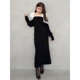 2WAYショルダーリボンマーメイドニットワンピース | MERCURYDUO | 詳細画像3 