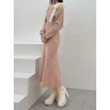 ベビーピンク | 2WAYショルダーリボンマーメイドニットワンピース | MERCURYDUO