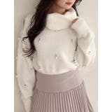 オフホワイト | ドロップパールニット | MERCURYDUO