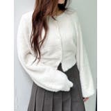 アイボリー | ミニシャギーロングスリーブニットカーディガン | MERCURYDUO