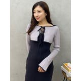 3WAY配色ストラップバッククロスロングスリーブワンピース | MERCURYDUO | 詳細画像22