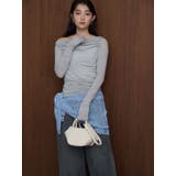 Serena Ruched Hobo Handle Crossbody Bag | MERCURYDUO | 詳細画像8