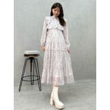 花柄プリーツティアードワンピース | MERCURYDUO | 詳細画像15