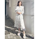 花柄プリーツティアードワンピース | MERCURYDUO | 詳細画像20