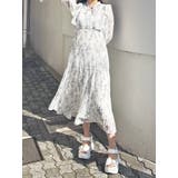 花柄プリーツティアードワンピース | MERCURYDUO | 詳細画像21