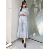 花柄プリーツティアードワンピース | MERCURYDUO | 詳細画像3