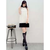 バイカラーレースプリーツミニワンピース | MERCURYDUO | 詳細画像6 