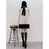 バイカラーレースプリーツミニワンピース | MERCURYDUO | 詳細画像8 