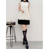 バイカラーレースプリーツミニワンピース | MERCURYDUO | 詳細画像9 