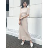 配色クロスリボンニットワンピース | MERCURYDUO | 詳細画像2 