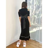 配色クロスリボンニットワンピース | MERCURYDUO | 詳細画像7 