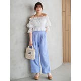 2WAYオフショル五分袖シャーリングブラウス | MERCURYDUO | 詳細画像4 