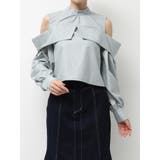 ミントグリーン | オフショルダーボリュームスリーブブラウス | MERCURYDUO