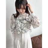 配色メローラッフルブラウス | MERCURYDUO | 詳細画像6