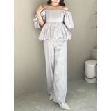 グレー | タフタバルーンペプラムロンパース | MERCURYDUO