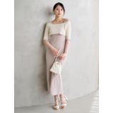 3WAY配色ストラップバッククロスハーフスリーブワンピース | MERCURYDUO | 詳細画像12 