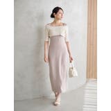 3WAY配色ストラップバッククロスハーフスリーブワンピース | MERCURYDUO | 詳細画像13 