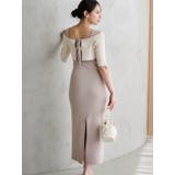 3WAY配色ストラップバッククロスハーフスリーブワンピース | MERCURYDUO | 詳細画像14 