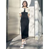 3WAY配色ストラップバッククロスハーフスリーブワンピース | MERCURYDUO | 詳細画像16 