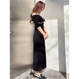 3WAY配色ストラップバッククロスハーフスリーブワンピース | MERCURYDUO | 詳細画像26 