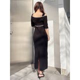 3WAY配色ストラップバッククロスハーフスリーブワンピース | MERCURYDUO | 詳細画像27 