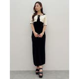 3WAY配色ストラップバッククロスハーフスリーブワンピース | MERCURYDUO | 詳細画像45 