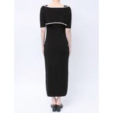 3WAY配色ストラップバッククロスハーフスリーブワンピース | MERCURYDUO | 詳細画像50 