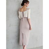 3WAY配色ストラップバッククロスハーフスリーブワンピース | MERCURYDUO | 詳細画像8 