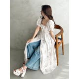 ボタニカルフラワー2WAYシャーリングワンピース | MERCURYDUO | 詳細画像3 