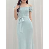 ブルー | アシメビスチェニットワンピース | MERCURYDUO