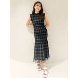 シアーチェックシャーリングマーメイドワンピース | MERCURYDUO | 詳細画像10