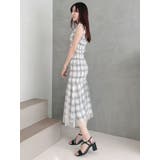 シアーチェックシャーリングマーメイドワンピース | MERCURYDUO | 詳細画像7