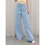 リボンプリントデニムパンツ | MERCURYDUO | 詳細画像1 