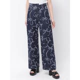 インディゴ | リボンプリントデニムパンツ | MERCURYDUO