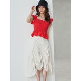 ギャザリングフレアスカート | MERCURYDUO | 詳細画像4 