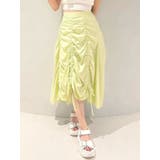 ライム | ギャザリングフレアスカート | MERCURYDUO