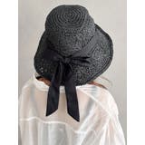 ブラック | ストローつば広ハット | MERCURYDUO