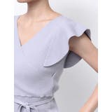 カシュクールラッフルコンパクトニット | MERCURYDUO | 詳細画像27 