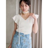 カシュクールラッフルコンパクトニット | MERCURYDUO | 詳細画像5 