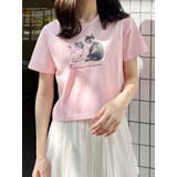ベビーピンク | CATプリントリボンTシャツ | MERCURYDUO