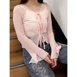 ピンク | シアーフロントリボンカーデ | MERCURYDUO