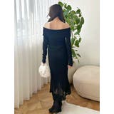 レーストリムオフショルニットワンピース | MERCURYDUO | 詳細画像16 